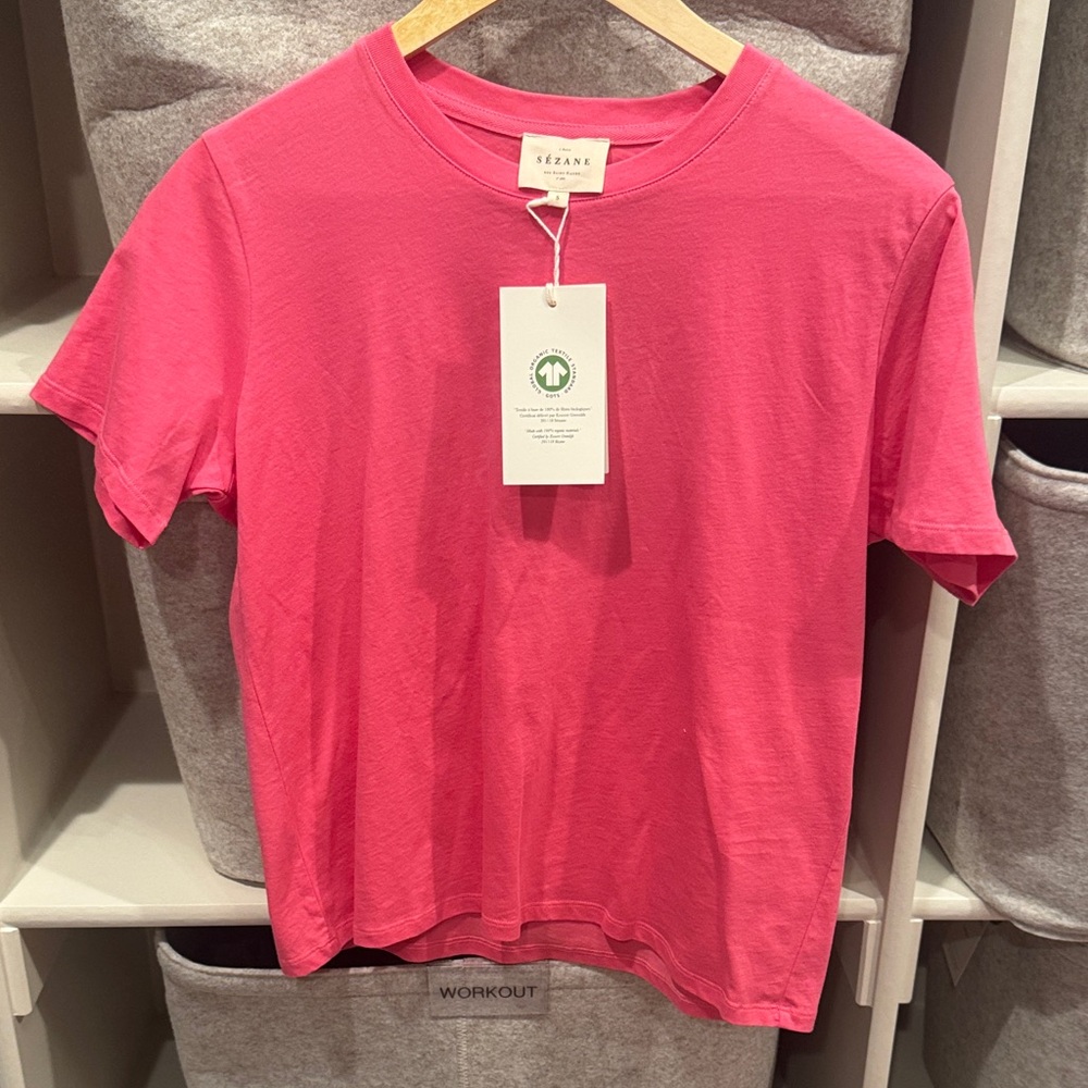 Sezane Pink Short Sleeve Tee